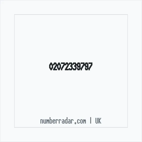 Reverse number check for +44 20 7233 9797 — who called me?