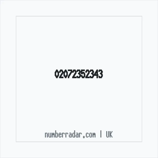 Reverse number check for +44 20 7235 2343 — who called me?