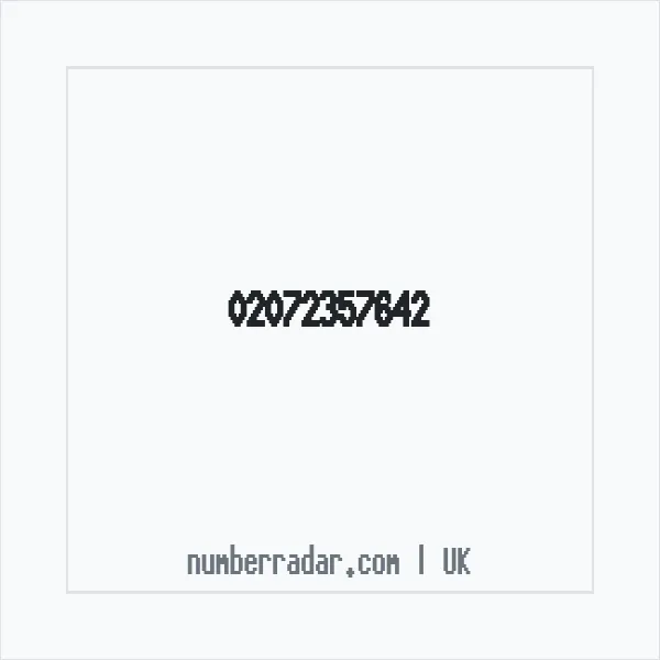 Reverse number check for +44 20 7235 7642 — who called me?