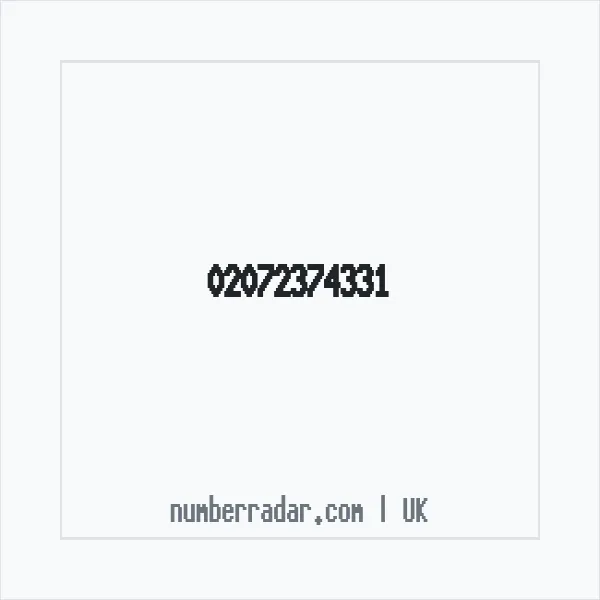 Reverse number check for +44 20 7237 4331 — who called me?