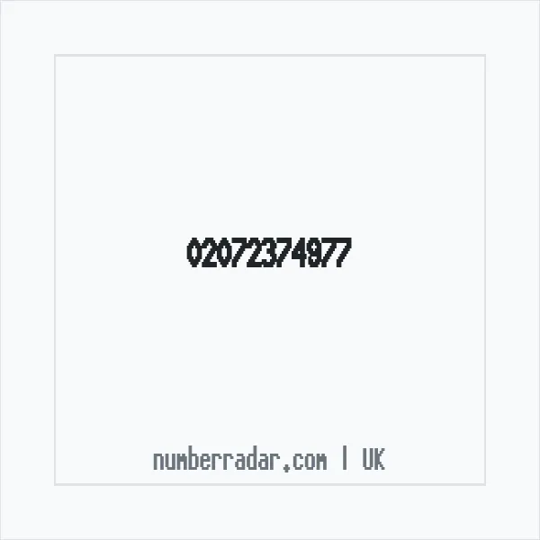 Reverse number check for +44 20 7237 4977 — who called me?