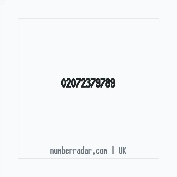 Reverse number check for +44 20 7237 9789 — who called me?