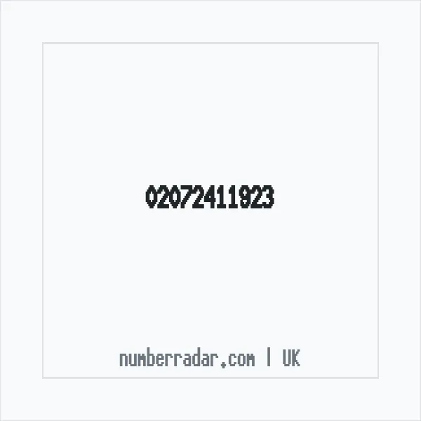 Reverse number check for +44 20 7241 1923 — who called me?