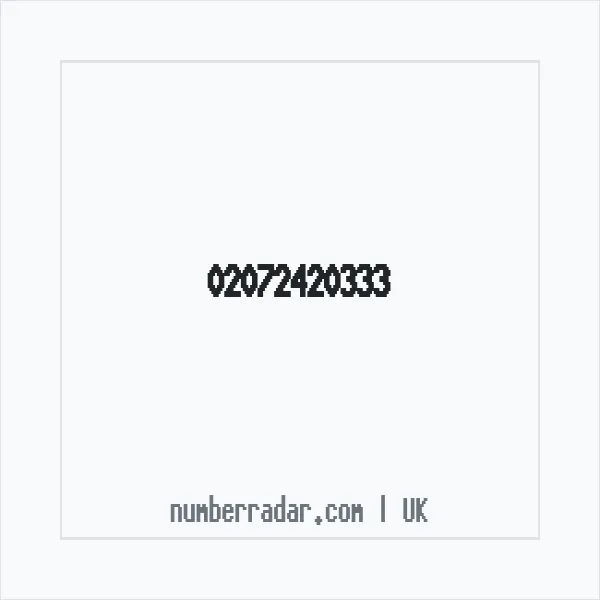 Reverse number check for +44 20 7242 0333 — who called me?