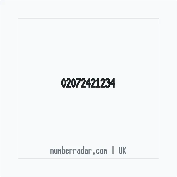 Reverse number check for +44 20 7242 1234 — who called me?