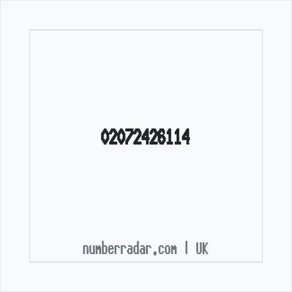 Reverse number check for +44 20 7242 6114 — who called me?