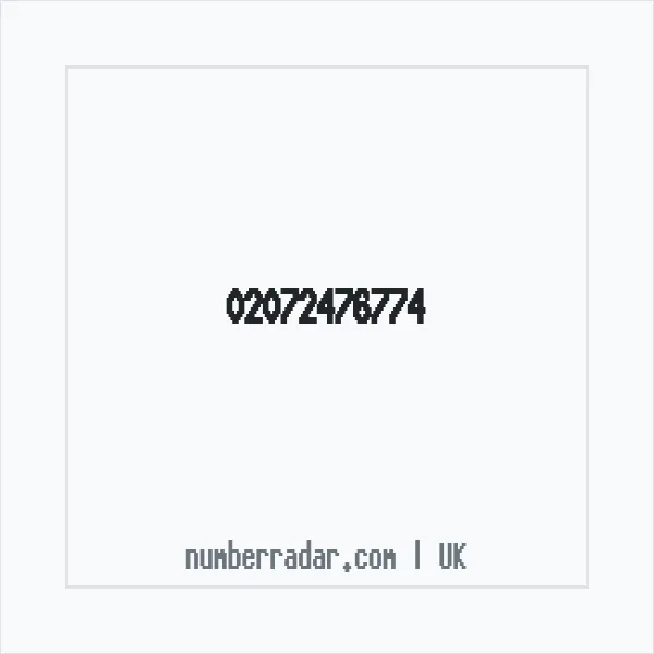 Reverse number check for +44 20 7247 6774 — who called me?