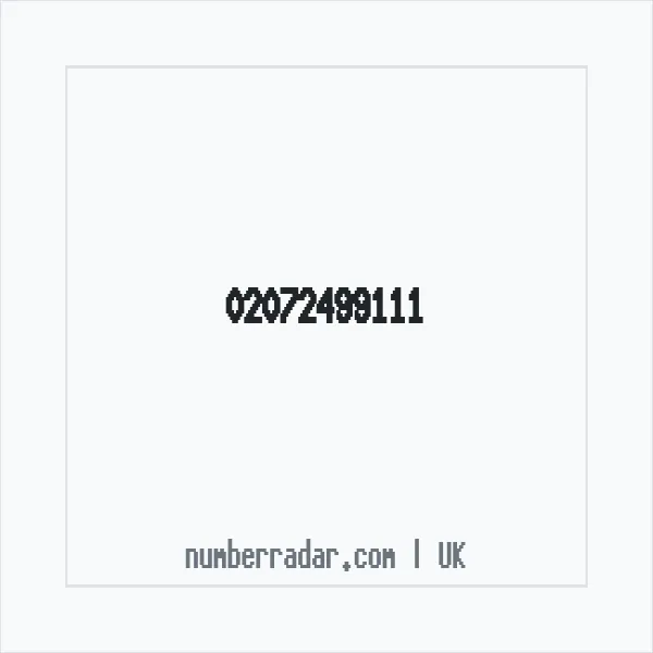 Reverse number check for +44 20 7249 9111 — who called me?