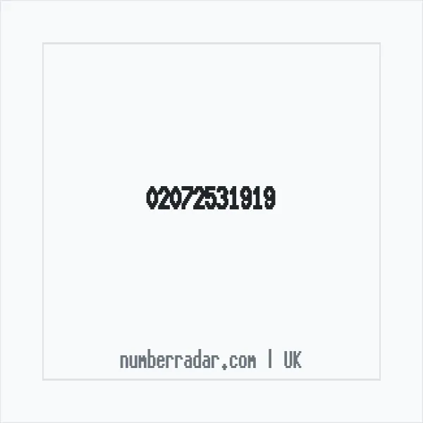 Reverse number check for +44 20 7253 1919 — who called me?