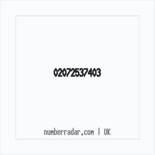 Reverse number check for +44 20 7253 7403 — who called me?