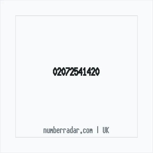 Reverse number check for +44 20 7254 1420 — who called me?