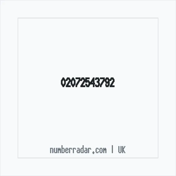 Reverse number check for +44 20 7254 3792 — who called me?