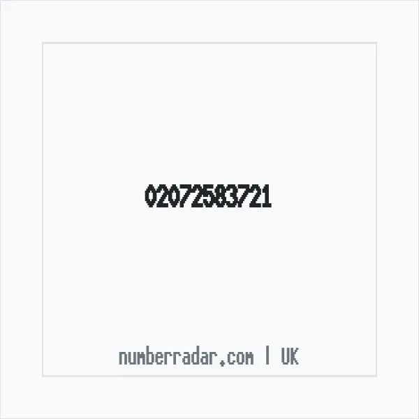 Reverse number check for +44 20 7258 3721 — who called me?