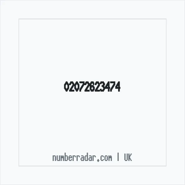 Reverse number check for +44 20 7262 3474 — who called me?