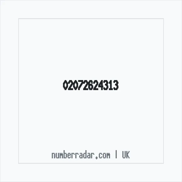 Reverse number check for +44 20 7262 4313 — who called me?
