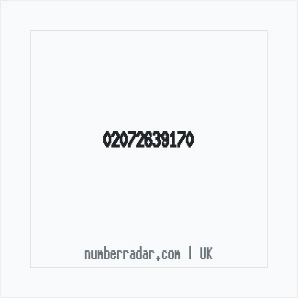Reverse number check for +44 20 7263 9170 — who called me?