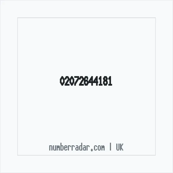 Reverse number check for +44 20 7264 4181 — who called me?