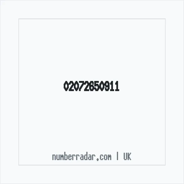 Reverse number check for +44 20 7265 0911 — who called me?