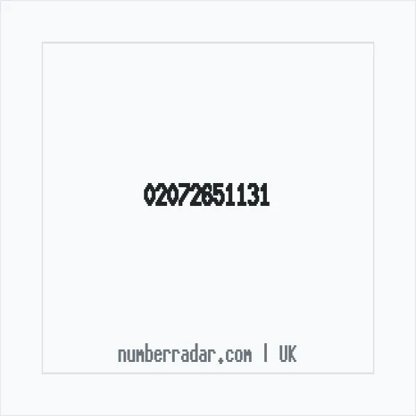 Reverse number check for +44 20 7265 1131 — who called me?