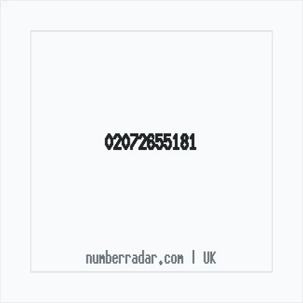 Reverse number check for +44 20 7265 5181 — who called me?