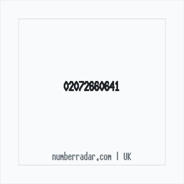 Reverse number check for +44 20 7266 0641 — who called me?