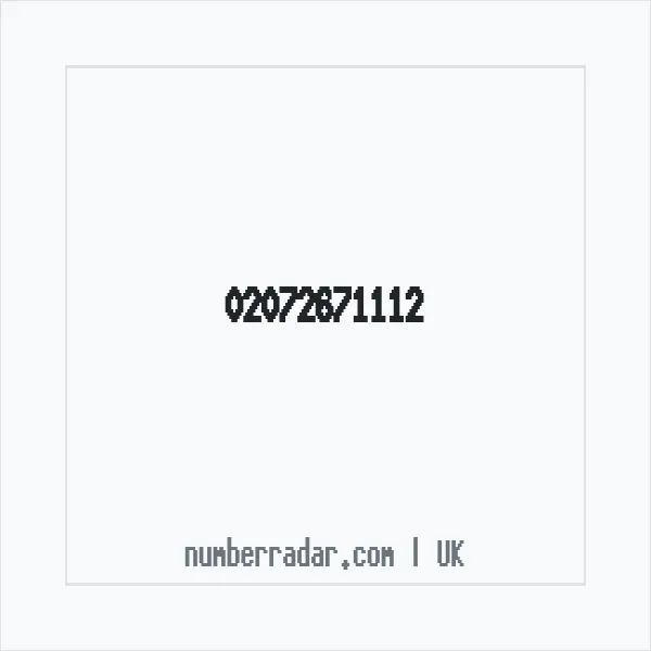 Reverse number check for +44 20 7267 1112 — who called me?