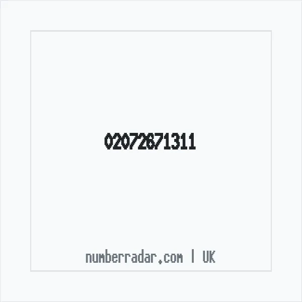 Reverse number check for +44 20 7267 1311 — who called me?
