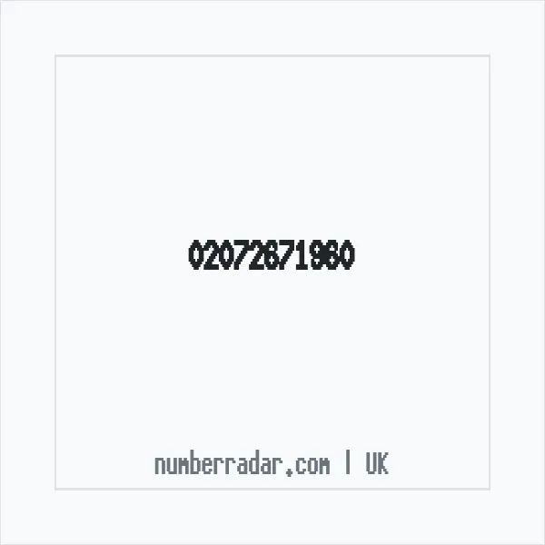 Reverse number check for +44 20 7267 1960 — who called me?