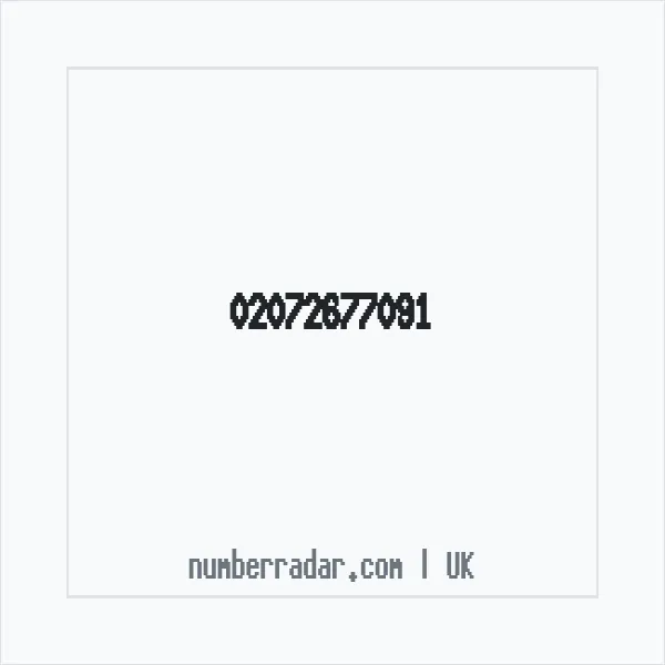 Reverse number check for +44 20 7267 7091 — who called me?