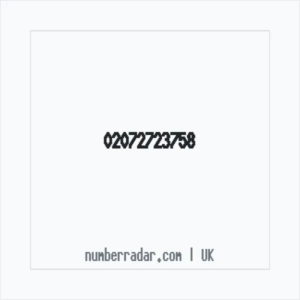 Reverse number check for +44 20 7272 3758 — who called me?