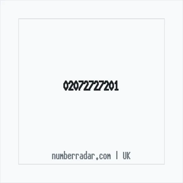 Reverse number check for +44 20 7272 7201 — who called me?