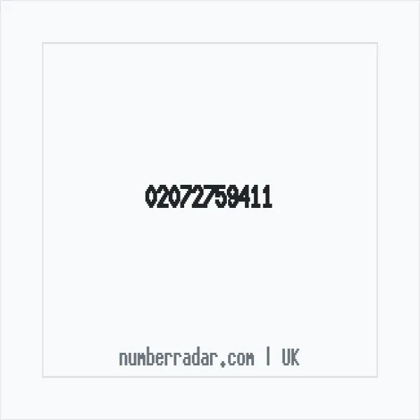 Reverse number check for +44 20 7275 9411 — who called me?