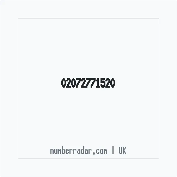 Reverse number check for +44 20 7277 1520 — who called me?