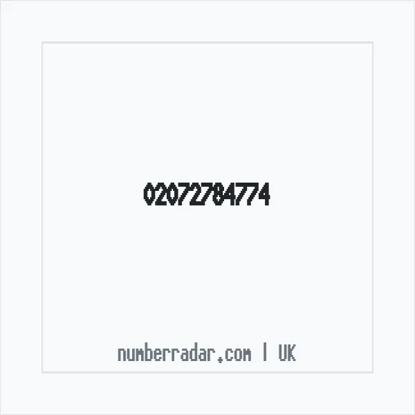 Reverse number check for +44 20 7278 4774 — who called me?