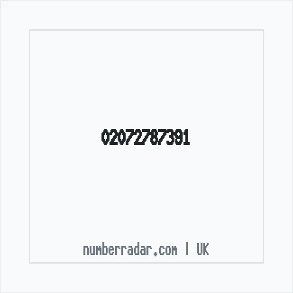 Reverse number check for +44 20 7278 7391 — who called me?
