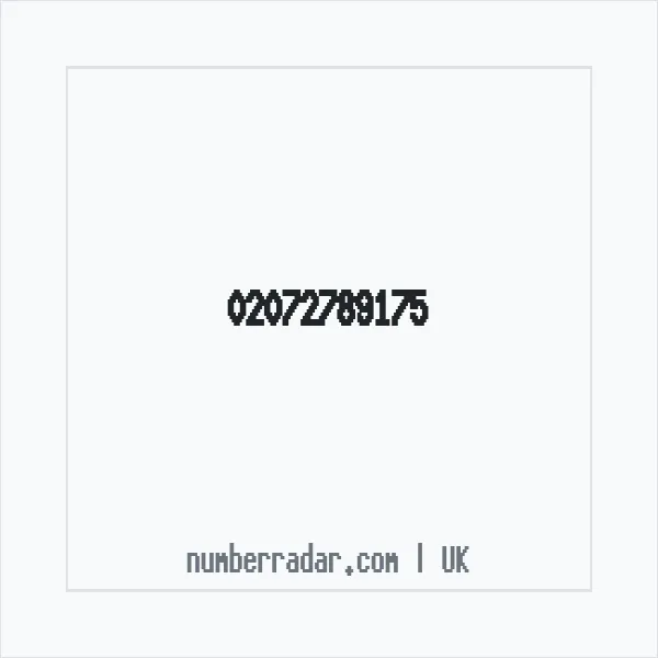 Reverse number check for +44 20 7278 9175 — who called me?