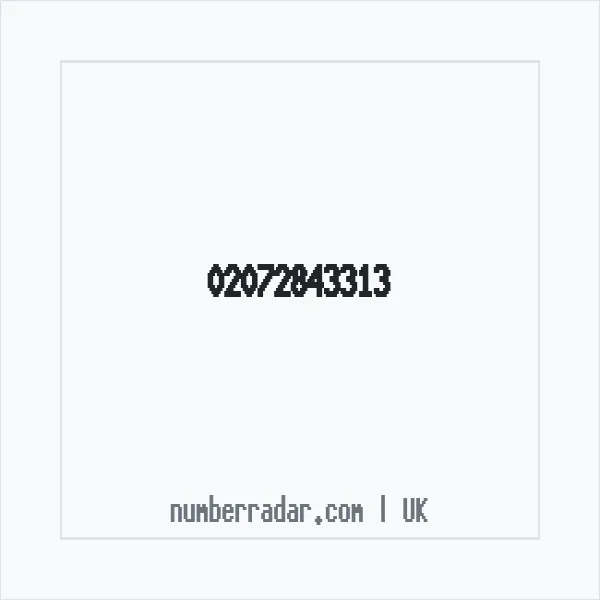 Reverse number check for +44 20 7284 3313 — who called me?