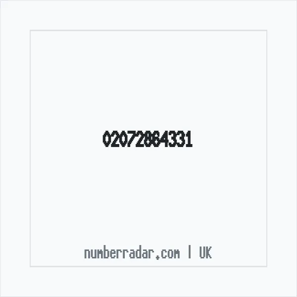 Reverse number check for +44 20 7286 4331 — who called me?