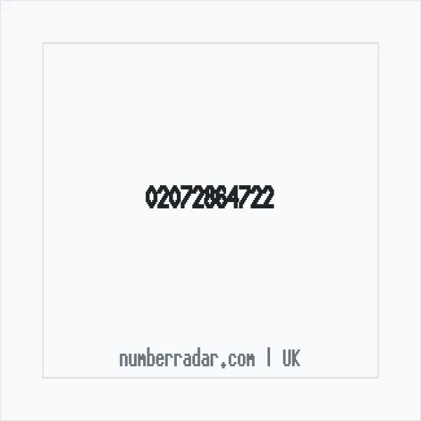 Reverse number check for +44 20 7286 4722 — who called me?