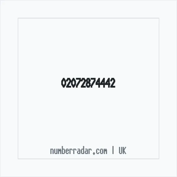 Reverse number check for +44 20 7287 4442 — who called me?