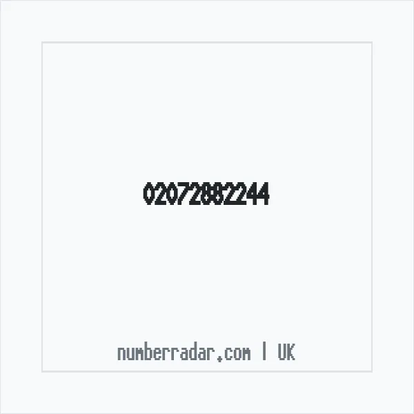 Reverse number check for +44 20 7288 2244 — who called me?