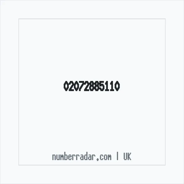 Reverse number check for +44 20 7288 5110 — who called me?