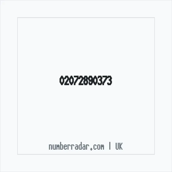 Reverse number check for +44 20 7289 0373 — who called me?