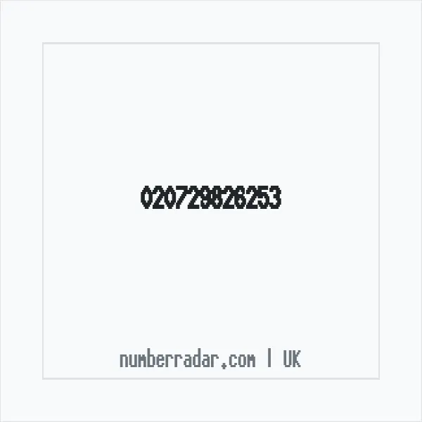 Reverse number check for +44 (2072) 982-625 — who called me?