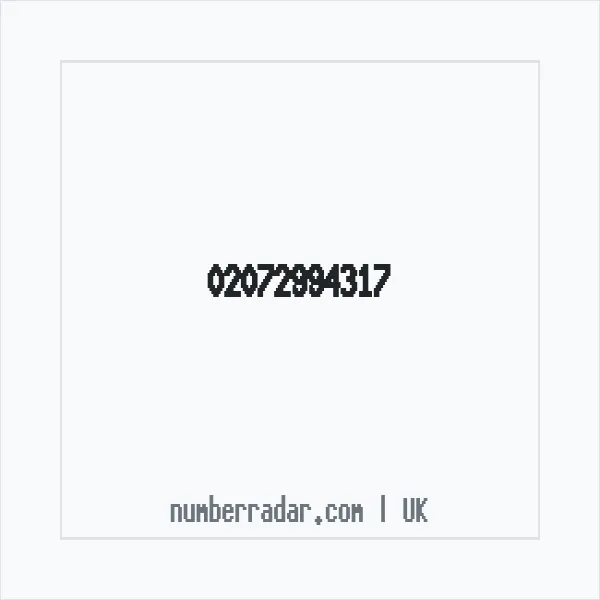 Reverse number check for +44 20 7299 4317 — who called me?