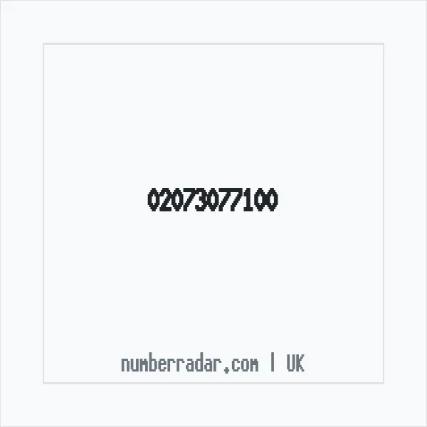 Reverse number check for +44 20 7307 7100 — who called me?