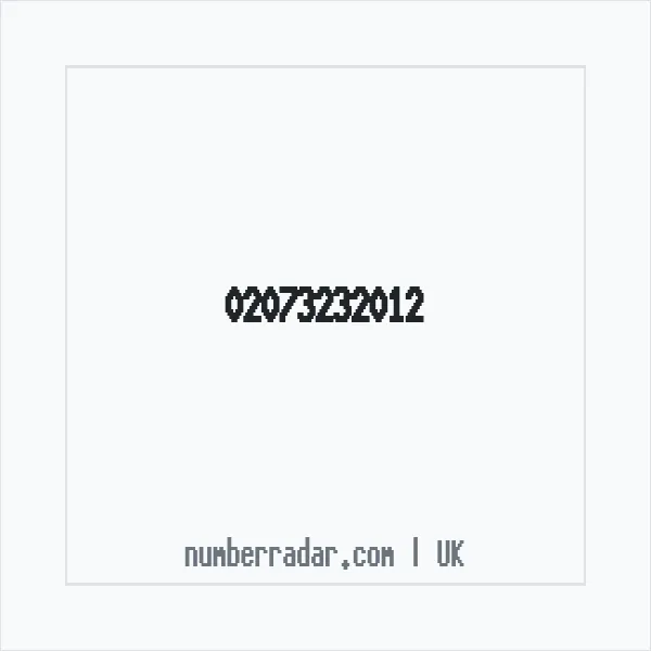 Reverse number check for +44 20 7323 2012 — who called me?