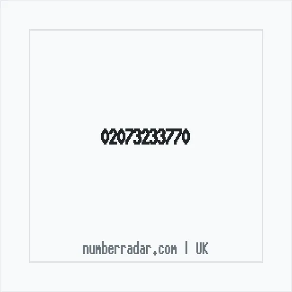 Reverse number check for +44 20 7323 3770 — who called me?