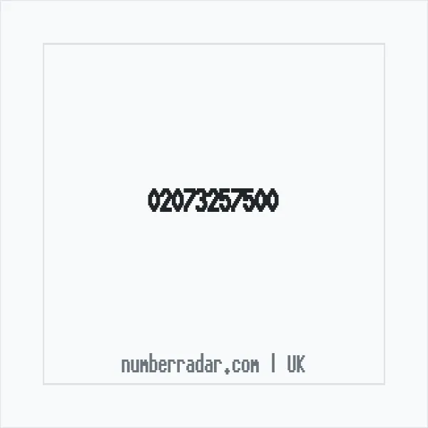 Reverse number check for +44 20 7325 7500 — who called me?