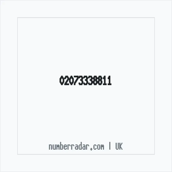 Reverse number check for +44 20 7333 8811 — who called me?